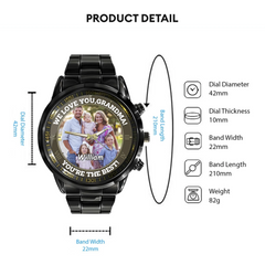 Custom Family Keepsake Watch – Personalized Photo Dial Timepiece