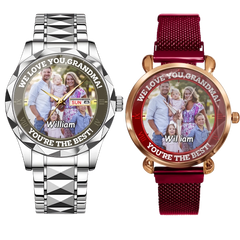 Custom Family Keepsake Watch – Personalized Photo Dial Timepiece