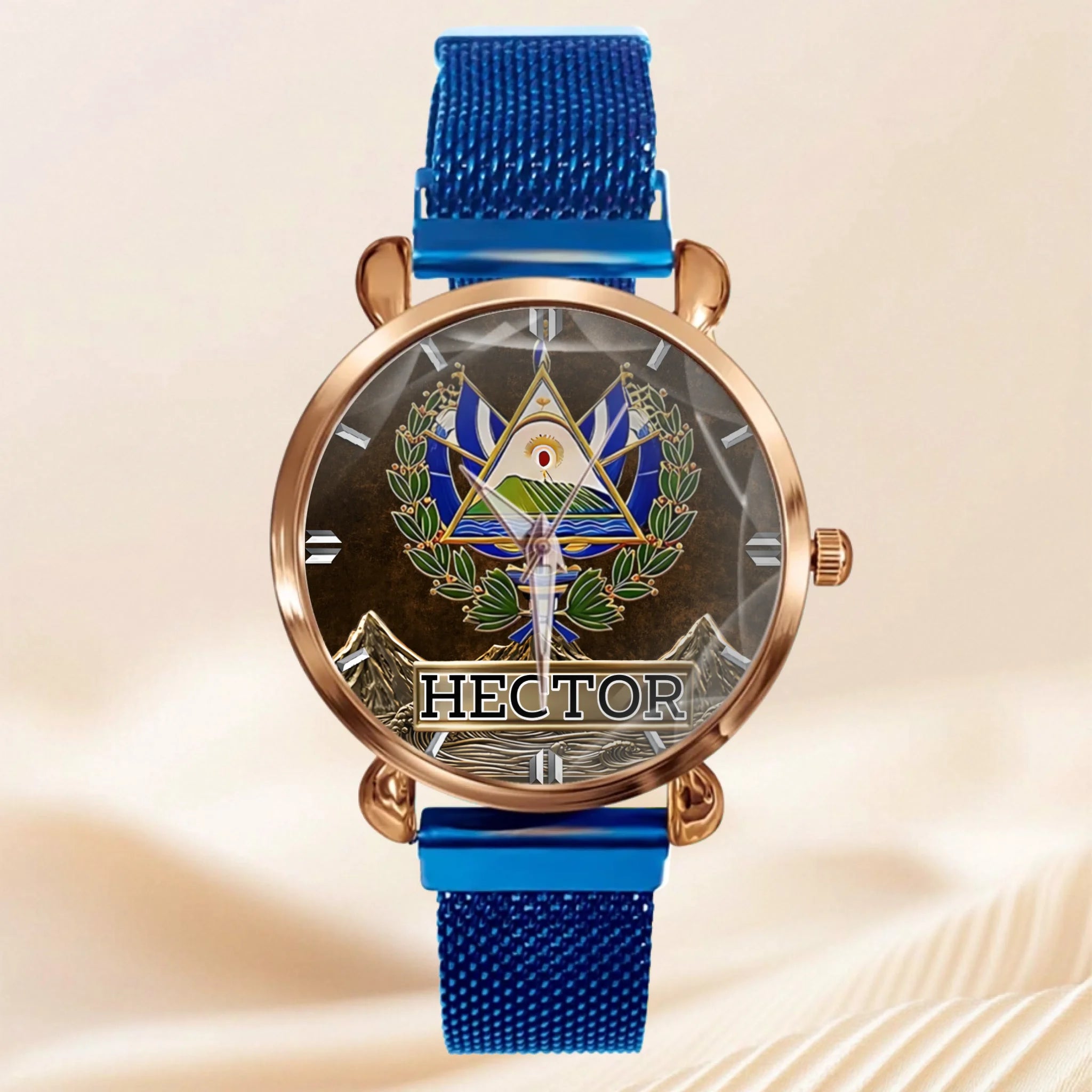 Proud El Salvador Customized Watch – Personalized Name - Gift For Expats, Friends