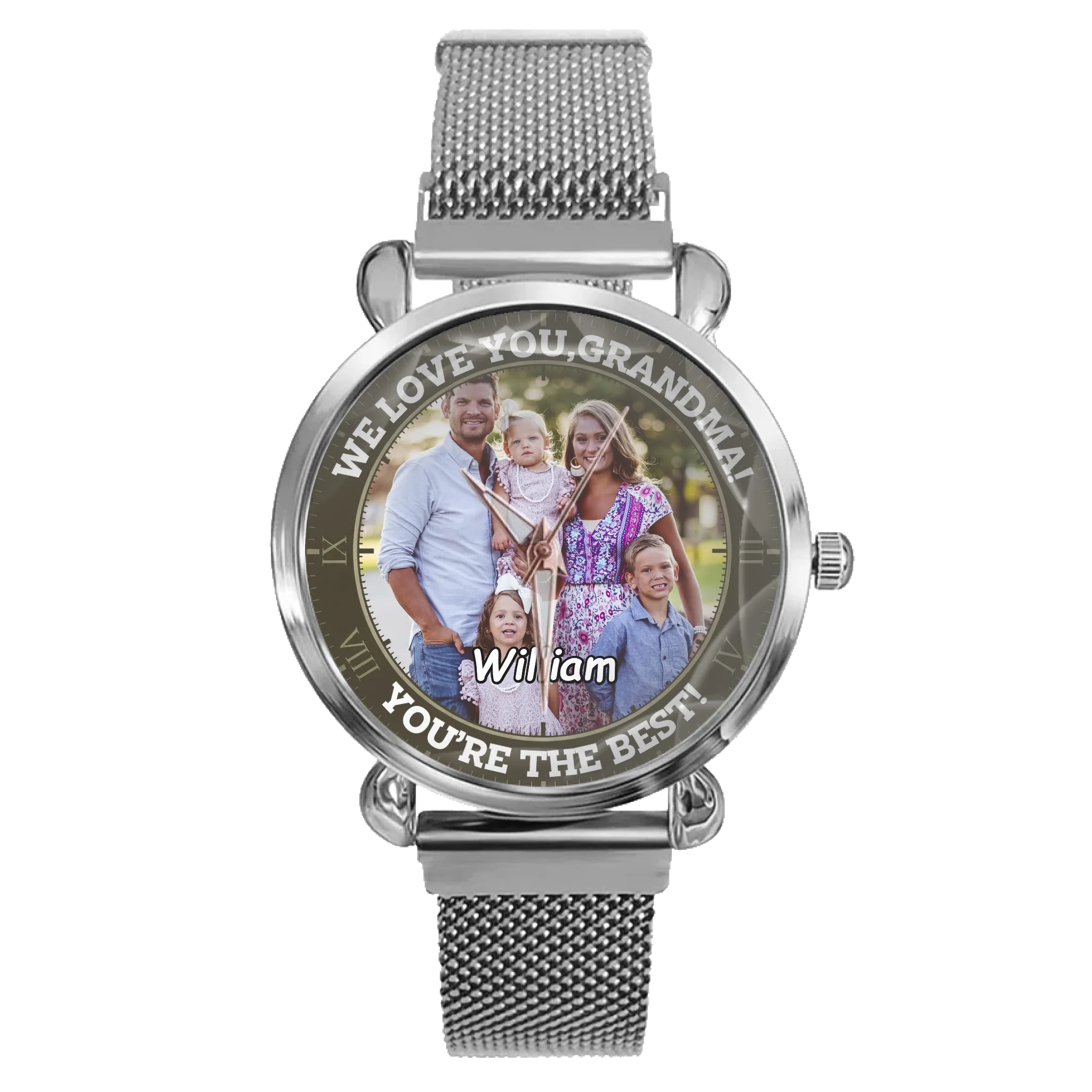 Custom Family Keepsake Watch – Personalized Photo Dial Timepiece
