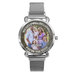 Custom Family Keepsake Watch – Personalized Photo Dial Timepiece