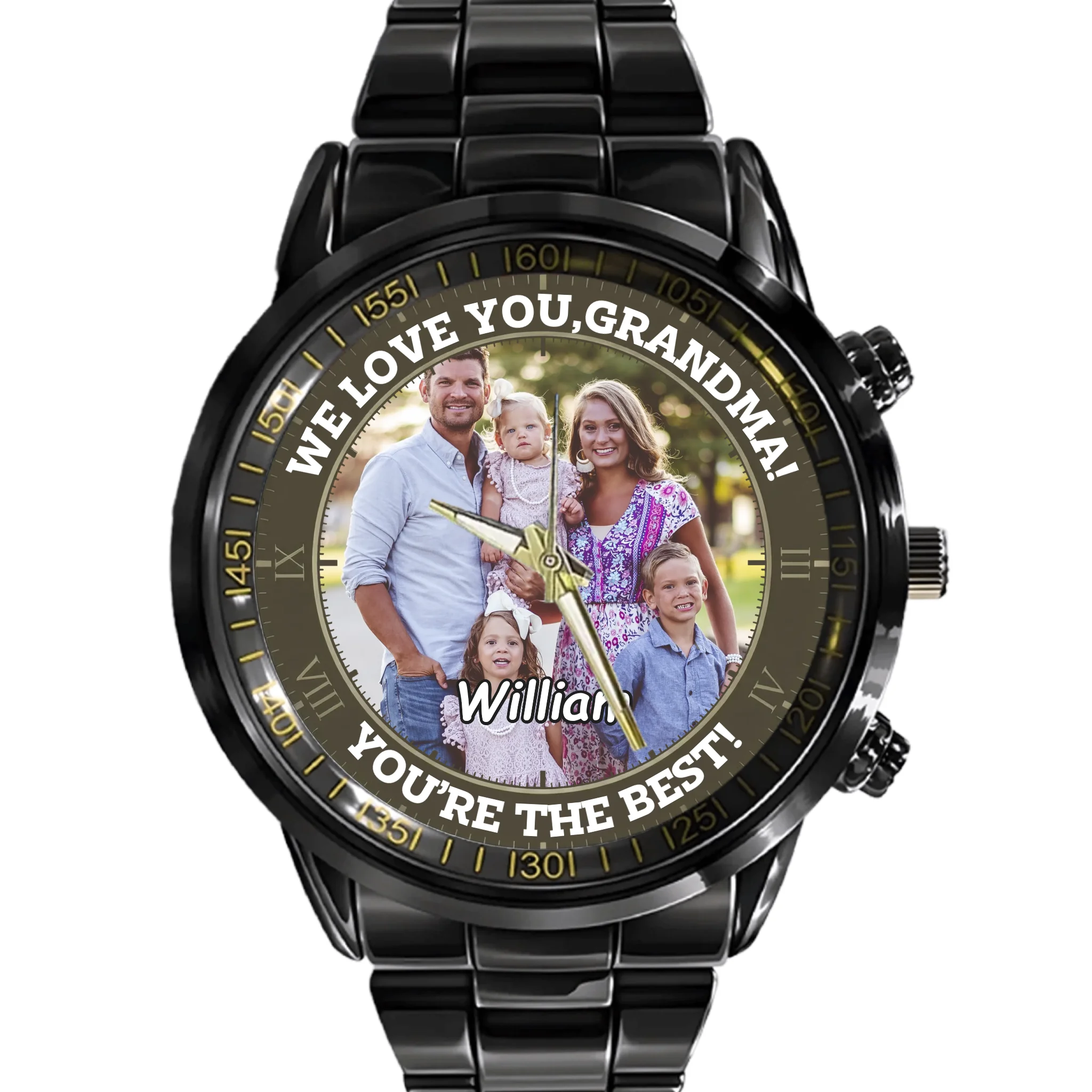 Custom Family Keepsake Watch – Personalized Photo Dial Timepiece