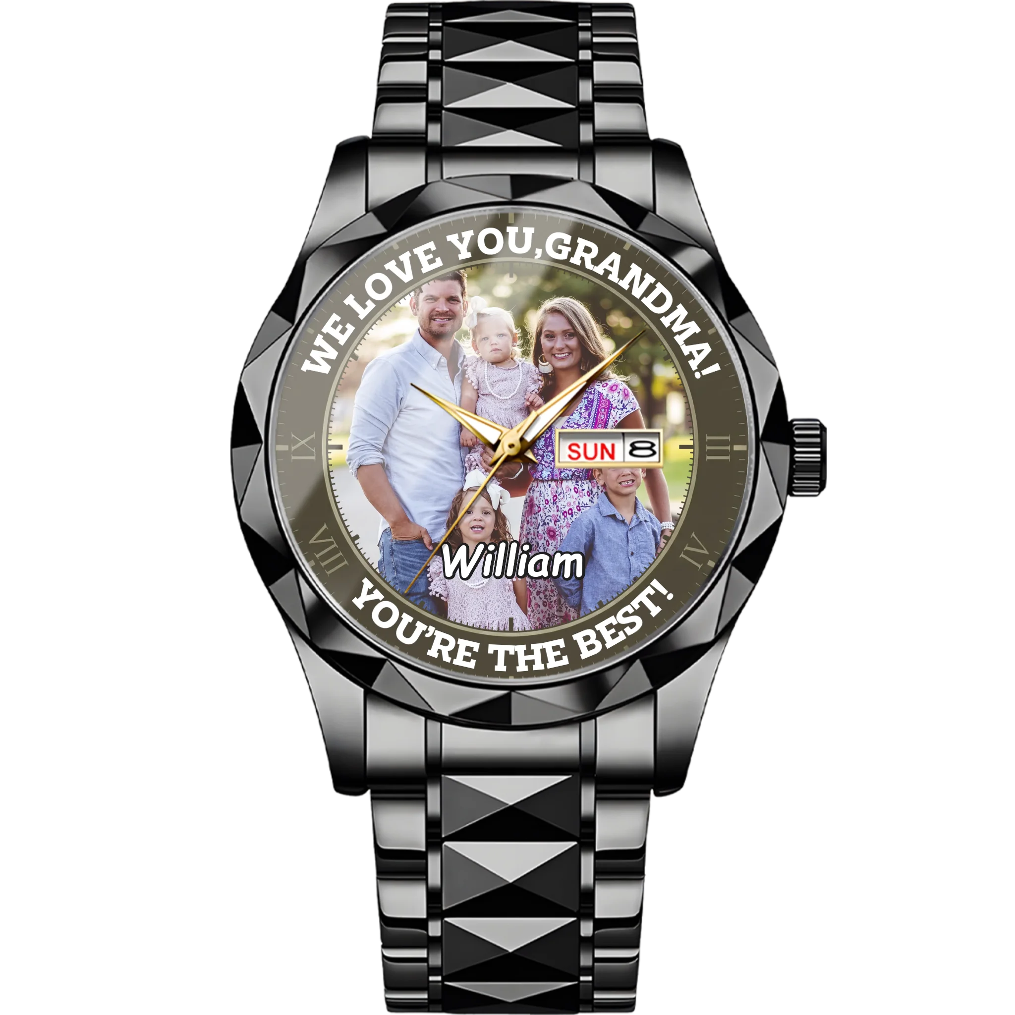 Custom Family Keepsake Watch – Personalized Photo Dial Timepiece