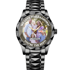 Custom Family Keepsake Watch – Personalized Photo Dial Timepiece