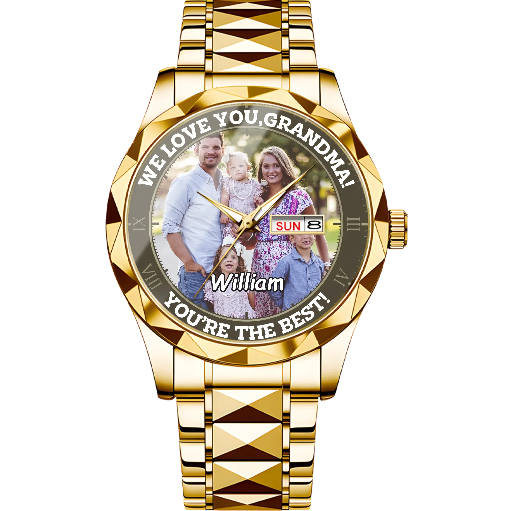 Custom Family Keepsake Watch – Personalized Photo Dial Timepiece
