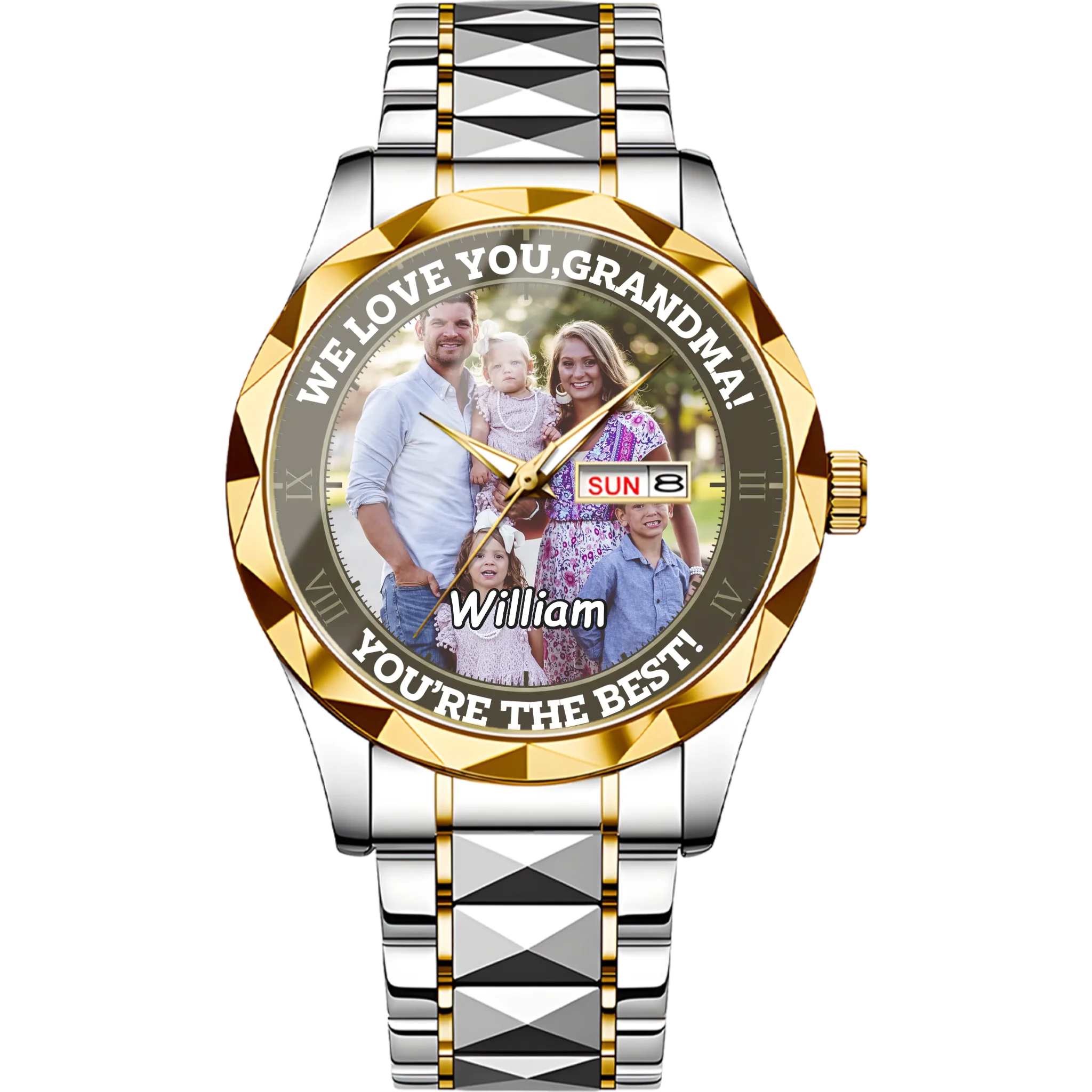 Custom Family Keepsake Watch – Personalized Photo Dial Timepiece