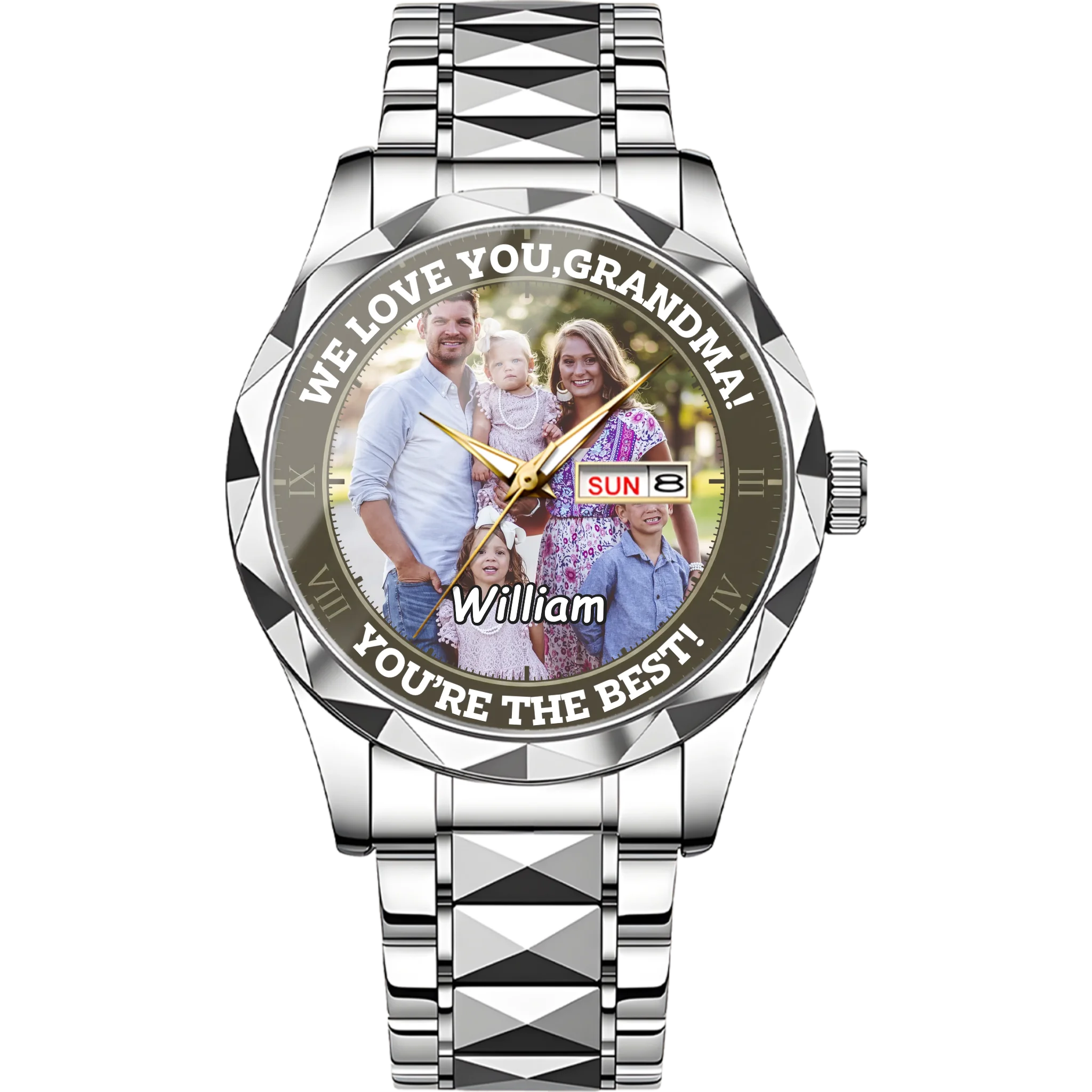 Custom Family Keepsake Watch – Personalized Photo Dial Timepiece
